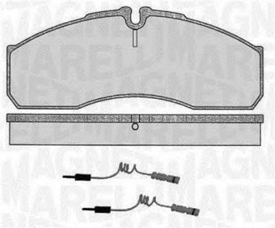 MAGNETI MARELLI 363916060481 -  Комплект тормозных колодок, дисковый тормоз